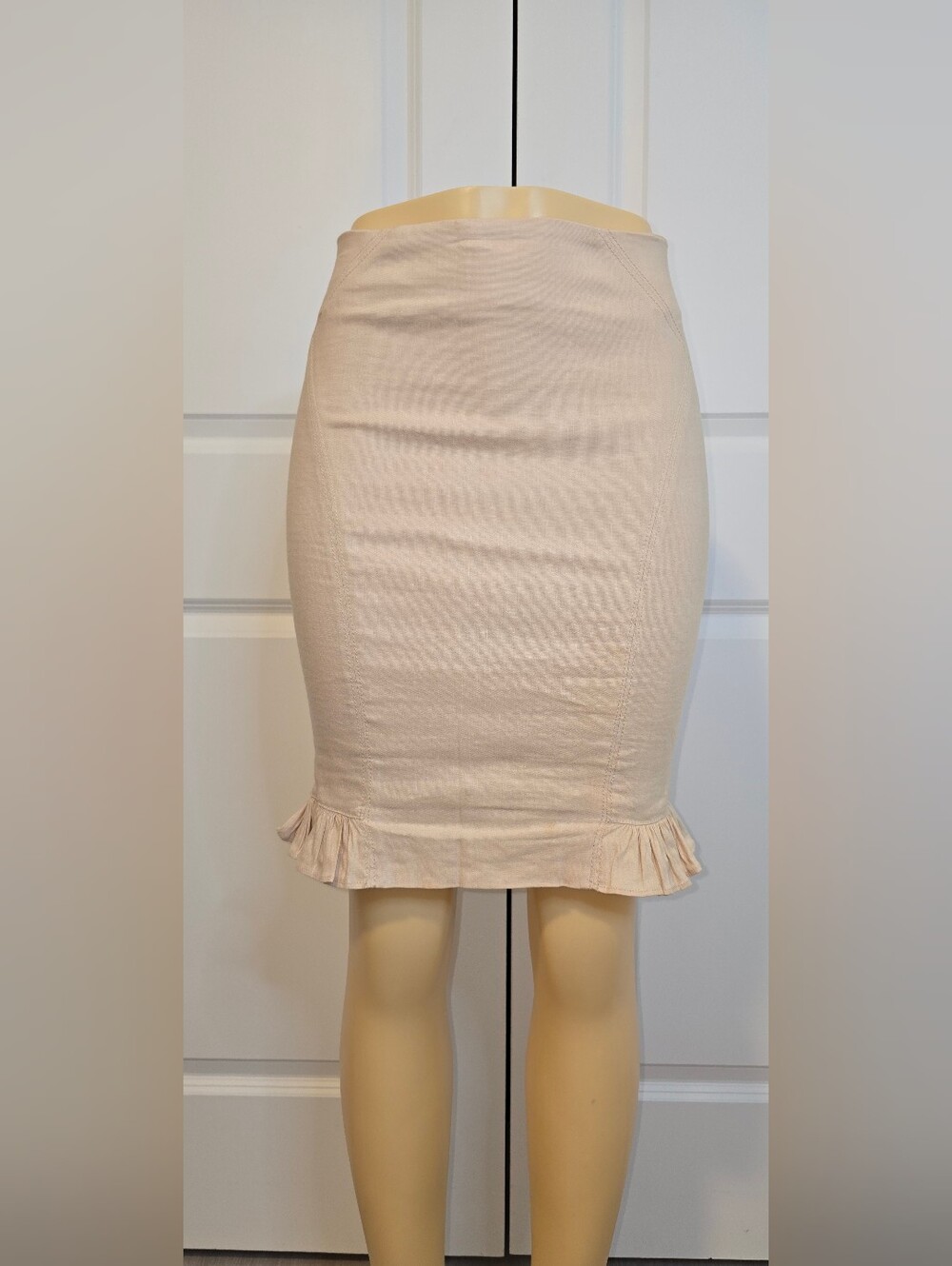 Bebe Linen Pencil Skirt